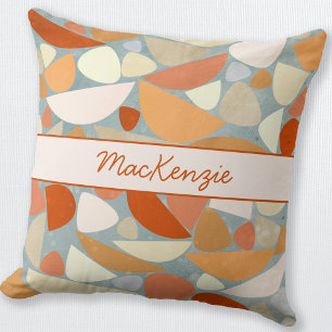 Coussin Nom Abstrait moderne Orange
