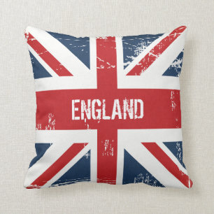 Coussin Nom BRITANNIQUE personnalisé de monogramme d'Unio