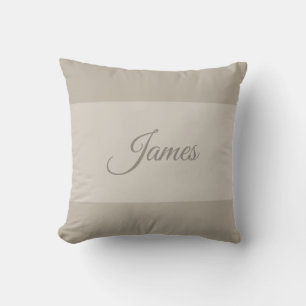 Coussin Nom Calligraphié Script Élégant Moderne Plaine Chi