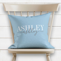 Nom chic Monogram Dusk Blue Grey Elegant