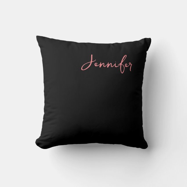Coussin Nom de calligraphie professionnelle Plaine minimal (Recto)
