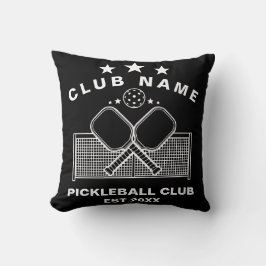 Coussin Nom de club de pickleball personnalisé