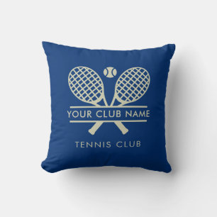 Coussin Nom de l'équipe du club de tennis sur gazon modern