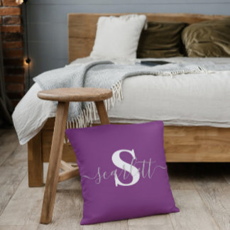 Coussin Nom d'inscription modifiable Couleur personnalisée