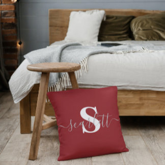 Coussin Nom d'inscription modifiable Couleur personnalisée
