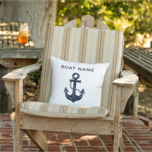 Coussin Nom du bateau d'Ancres nautiques