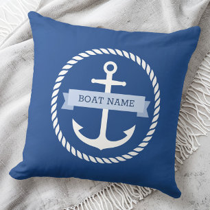 Coussin Nom du bateau de bordure de la corde d'ancrage nau