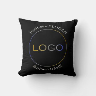 Coussin Nom du logo de l'entreprise Slogan Professional Bl