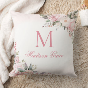 Coussin Nom du monogramme personnalisé