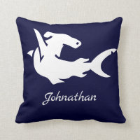 Nom du requin en tête de marteau blanc bleu marine