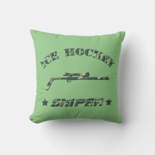Coussin Nom Et Numéro Sniper De Hockey Sur Glace