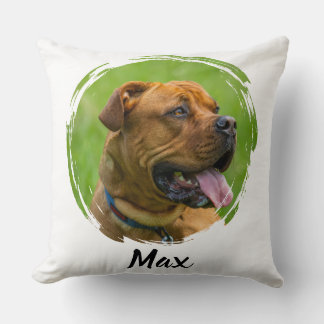Coussin Nom et photo de l'animal de compagnie personnalisé