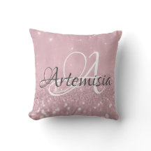 Nom Initiales Rose Rose Rose Blush Parties scintil