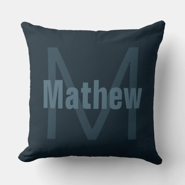 Coussin Nom modifiable moderne (Recto)