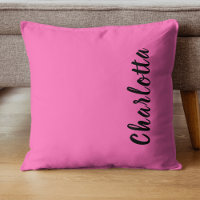 Nom noir moderne | Couleur rose chaude néon