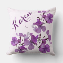 Nom personnalisable Karen joli boho fleuri violet