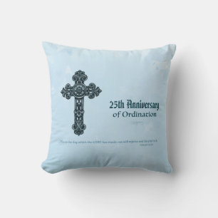 Coussin Nom personnalisé & Anniversaire Année Ordination, 