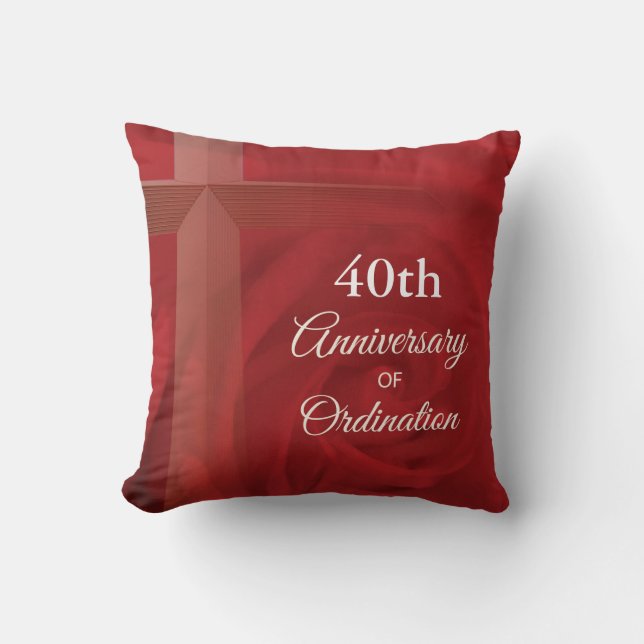 Coussin Nom personnalisé Anniversaire du prêtre Ordination (Recto)