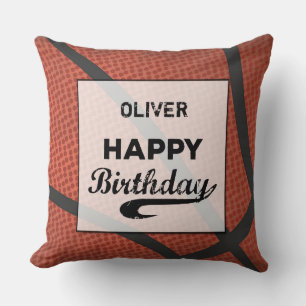 Coussin Nom Personnalisé Basketball Anniversaire Grand Bal
