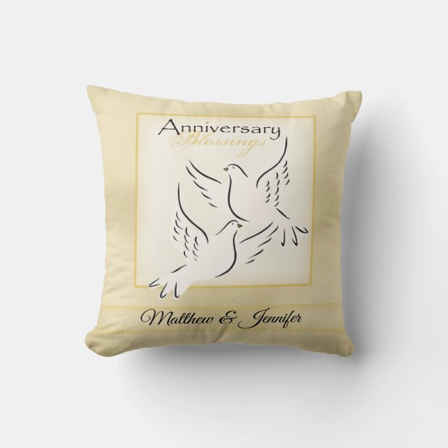 Coussin Nom personnalisé, Bénédiction pour l'anniversaire  (Recto)