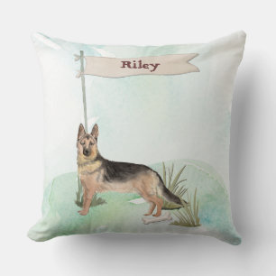 Coussin Nom personnalisé berger allemand chien animal de c