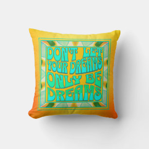 Coussin Nom personnalisé Citation de rêve Affirmation posi