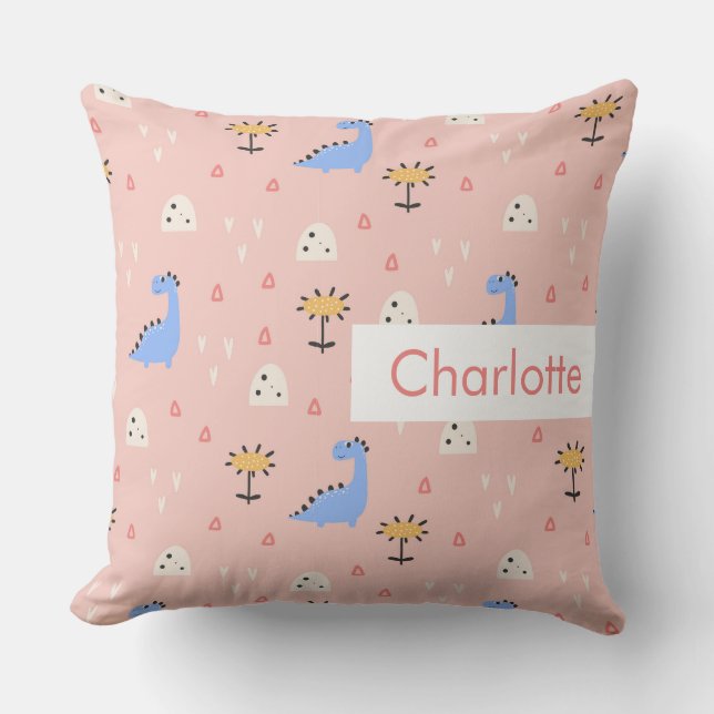 Coussin Nom personnalisé Enfants Motif mignon (Recto)