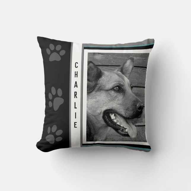 Coussin Nom personnalisé et photo Pet Jeu d'oreiller (Recto)