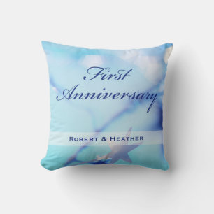 Coussin Nom personnalisé, Étincelle du premier Mariage