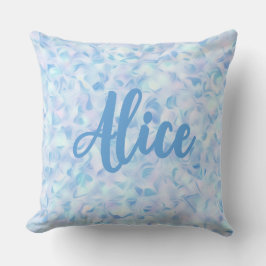 Coussin Nom personnalisé Fleur de lilas Forme organique 