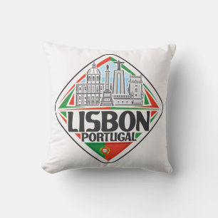 Coussin Nom personnalisé Lisbonne Portugal