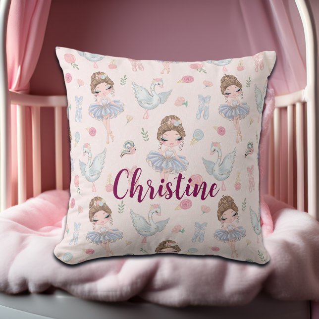 Coussin Nom personnalisé Ma douce Ballerina (Créateur téléchargé)