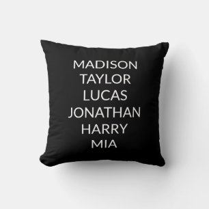 Coussin Nom personnalisé personnalisé prénom de famille d'