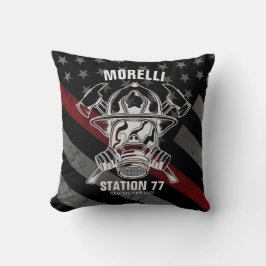 Coussin Nom personnalisé Pompier Station du service d'ince