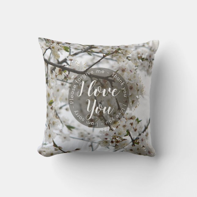 Coussin Nom personnalisé & prière Ho'oponopono Throw Pil (Recto)