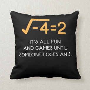 Coussin Nombre imaginaire Mathématicien Funny Math Nerd