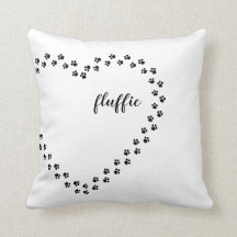 Coussin nommé d'amour de chien, animal familier de