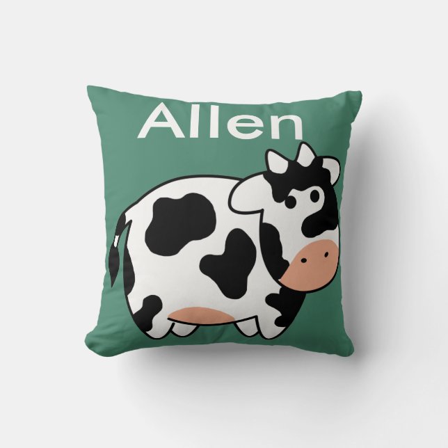 Coussin nommé fait sur commande de vache (Recto)