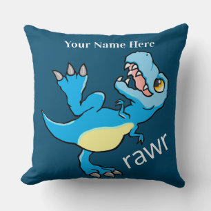 Coussin NomPersonnalisé/ Dinosaure T Rex Tyrannosaurus Din