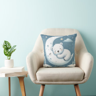 Coussin Noms de bébé personnalisés Sleeping Bear