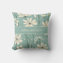 Noms de couple personnalisés Floral Mid Century Mo