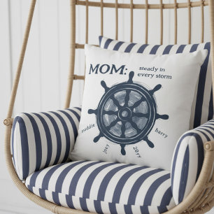 Coussin Noms de famille de la barre stable de maman nautiq