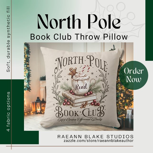 Coussin North Pole Book Club Jeu d'oreiller (Créateur téléchargé)