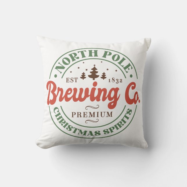 Coussin North Pole Brewing Co Christmas (Recto)