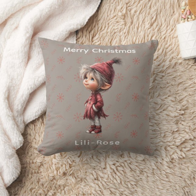 Coussin North Pole Elf Magic Whimsical Christmas Keepsake (Couverture)