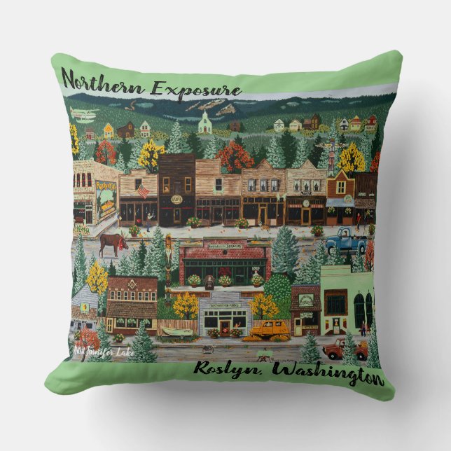 Coussin "Northern Exposure" ~ Roslyn, Washington (Recto)