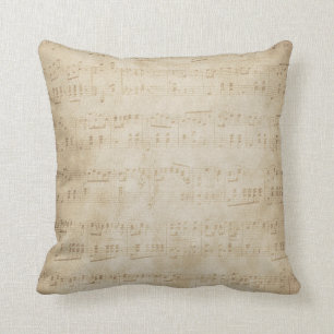 Coussin Note de musique vintage