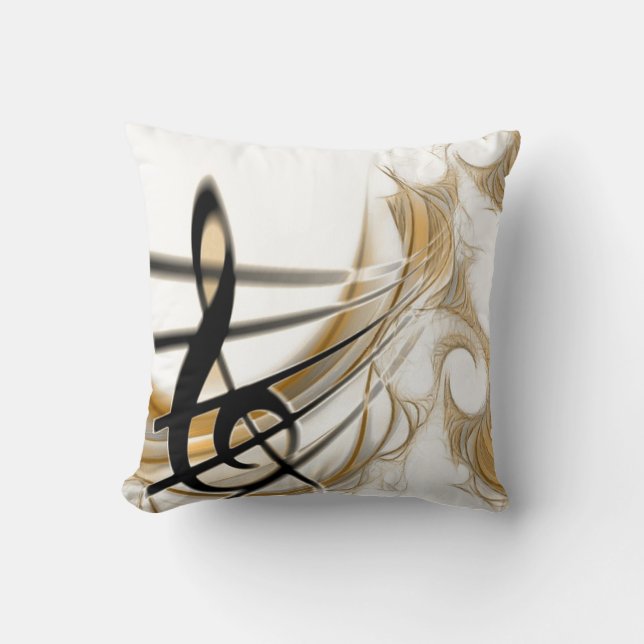 Coussin Note musicale élégante Ceramic Cushion (Recto)