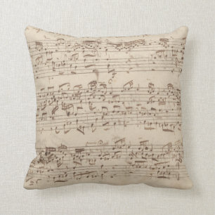 Coussin Notes de musique ancienne - Feuille de musique Bac