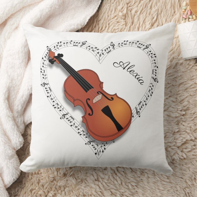 Coussin Notes de musique pour violon (Couverture)